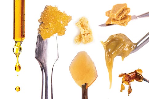 Different cannabis concentrates