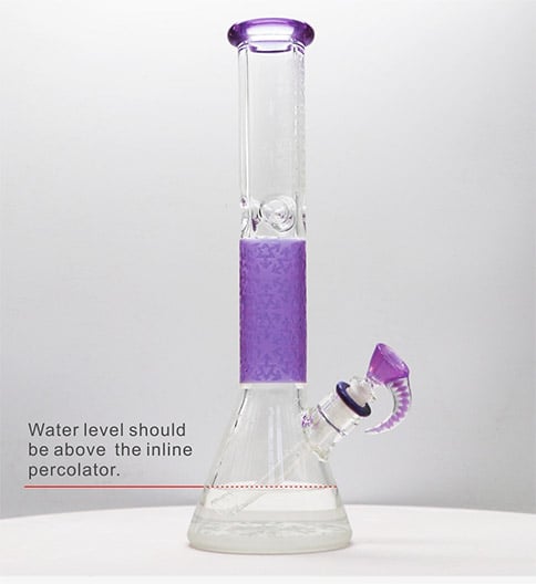 how much water in a bong