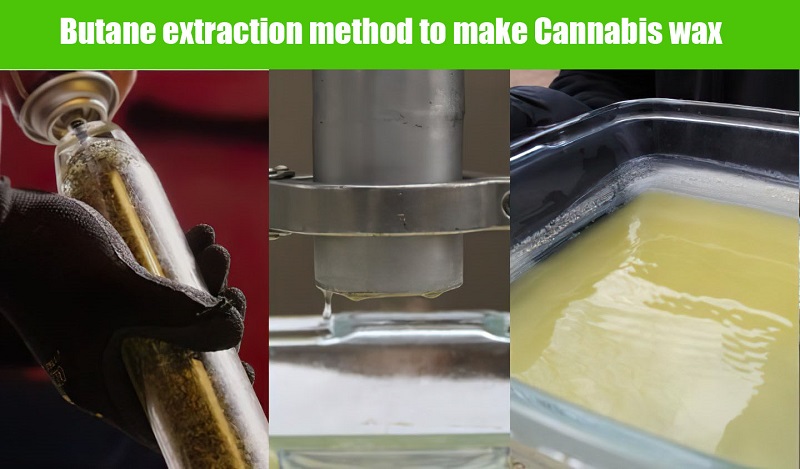 Butane extraction method to make weed wax