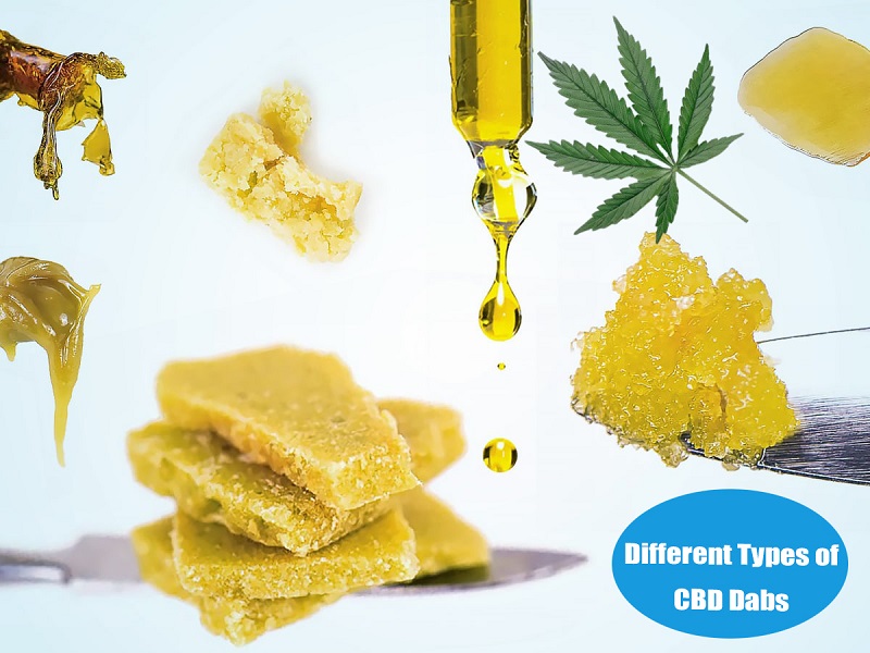 seven different types of cannabis wax concentrates