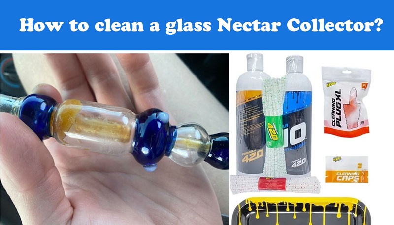 A glass nectar collector and some isopropyl and pipe cleaners