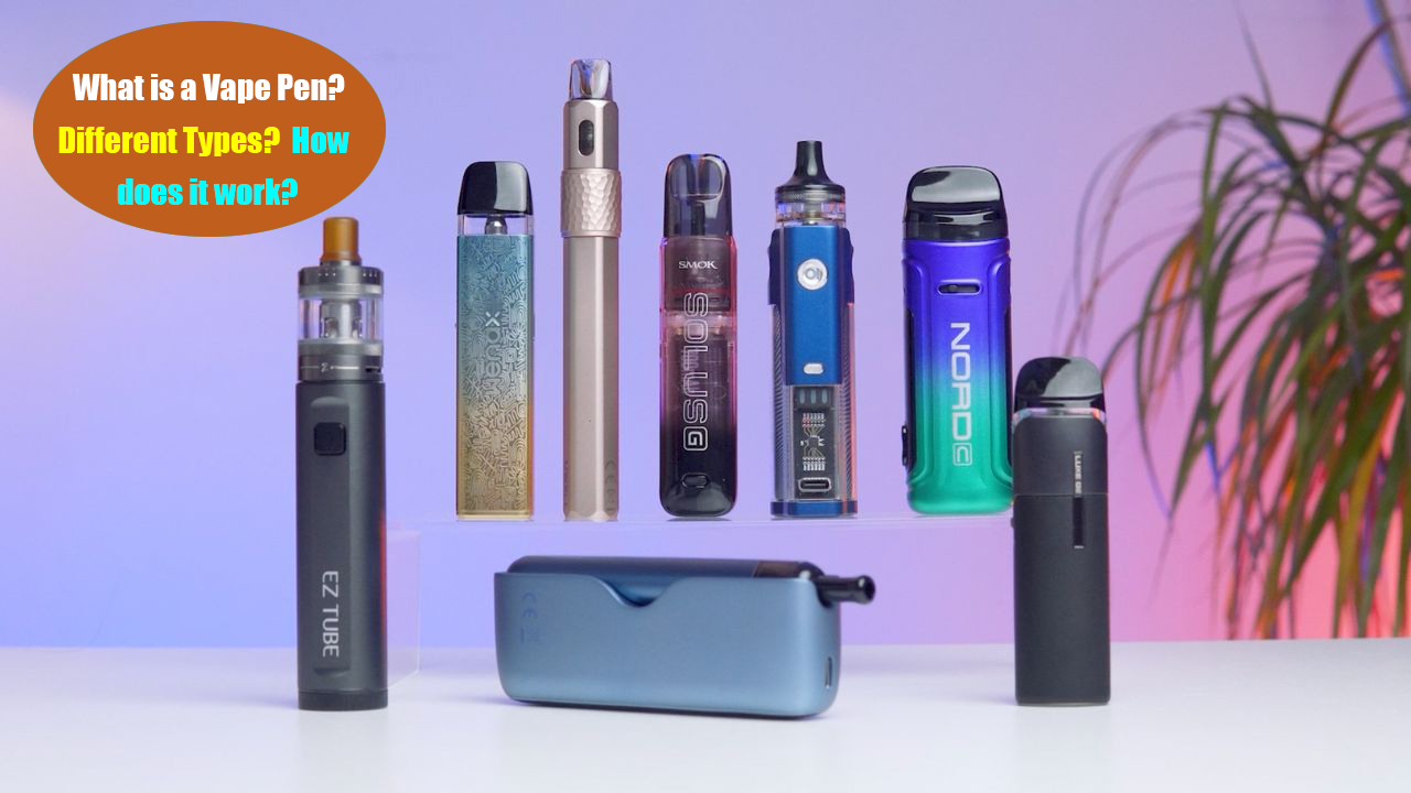 A pictures showing different kinds of vape pens, ecigs and dab pens