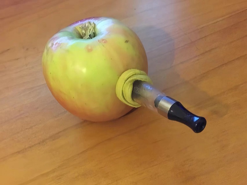 An apple adapted to be a pipe or bong