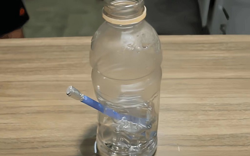 a bong made from a water bottle