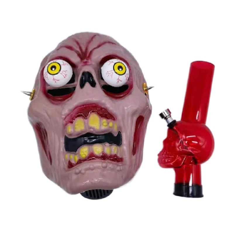  Exploding Eye Skull Silicone Gas Mask Bong