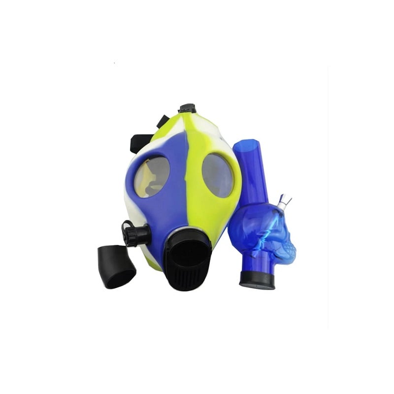 Skull Three-Color Silicone Gas Mask Bong