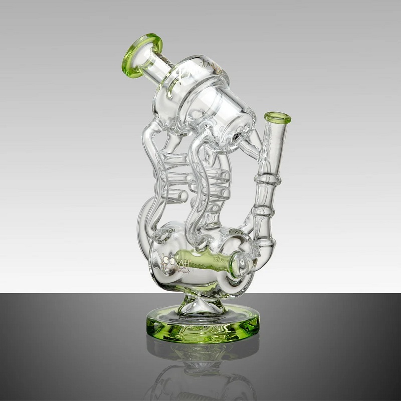 1" -Recycler -Artsy -Tornado- Glass- Bong