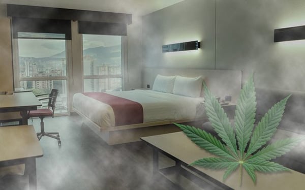 Is it legal to smoke weed in my hotel room? 