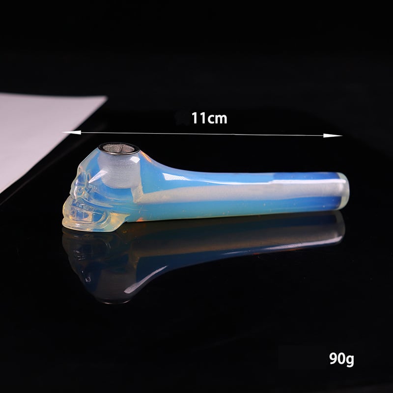 Natural Skull Opal Crystal Quartz Pipe 1