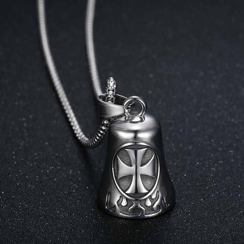 Cross Exorcism Bell Pendant Necklace 1