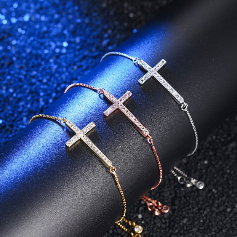 Adjustable Cross Bracelet Wristband 1