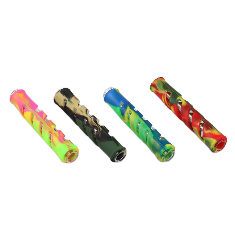Silicone Glass One Hitter Chillum Pipe | LOOKAH