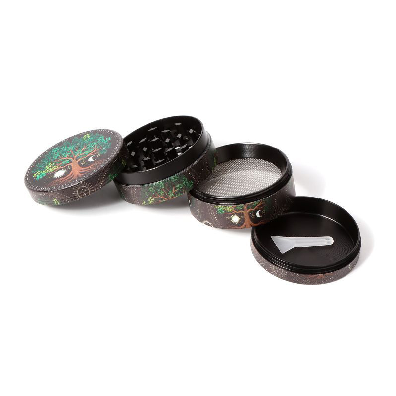 4 Layer 50mm Tree of Life Pattern Herb Grinder