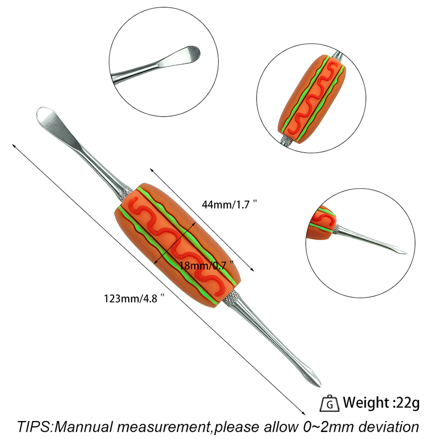 Dab Tool Hot Dog Metal Scoop 