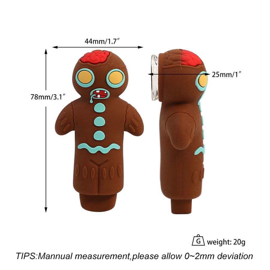 Gingerbread Man Silicone Pipe