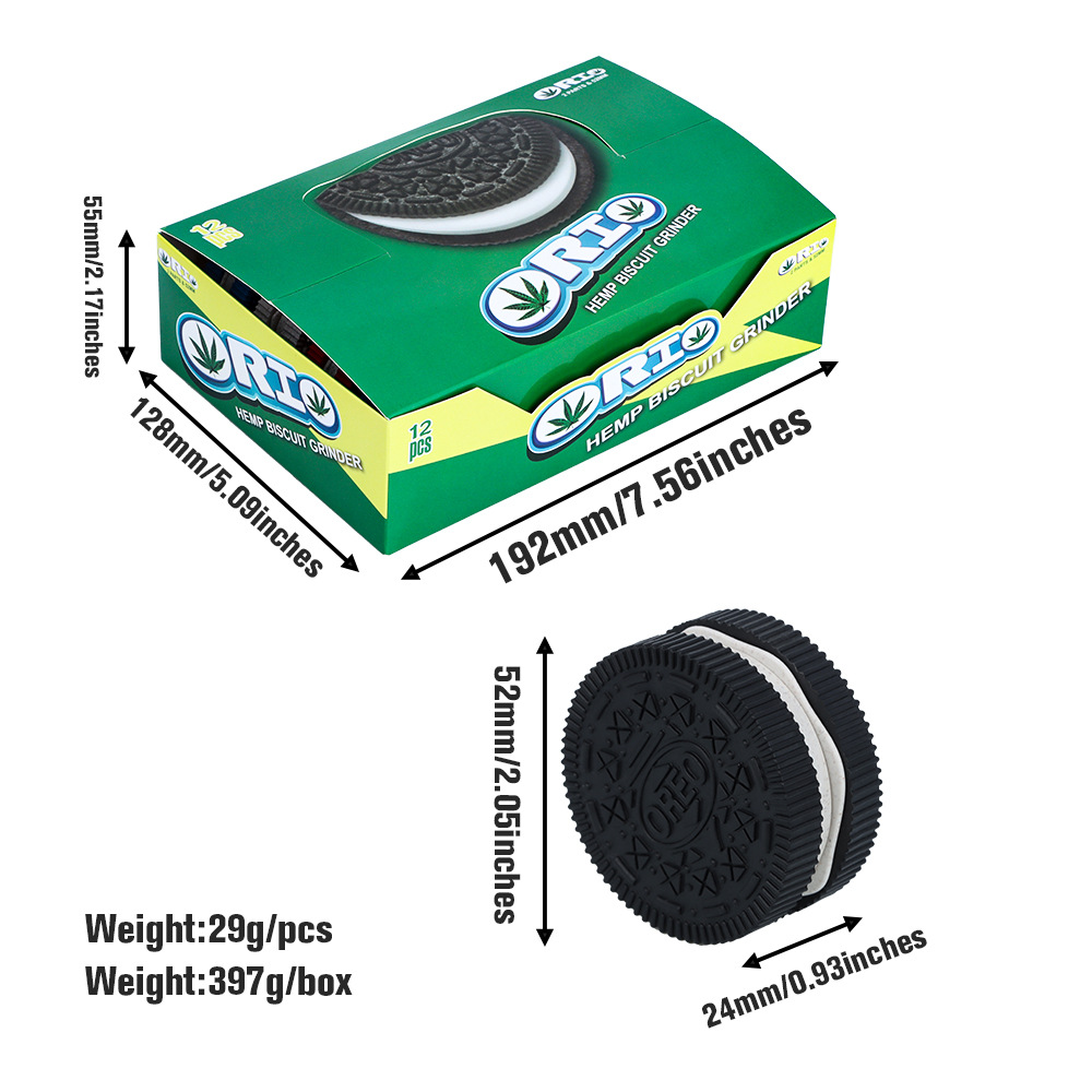 Oreo 2 Layer Biodegradable Plastics Herb Grinder