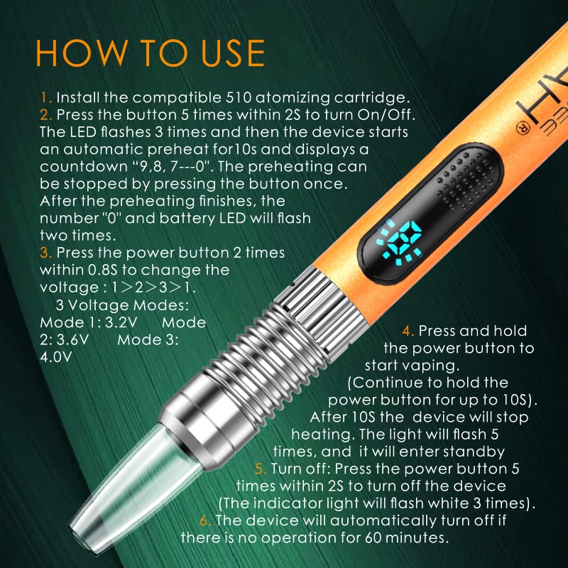 Firebee 510 Vape Pen Kit 4