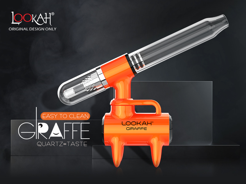 Lookah Giraffe Electric Nectar Collector Dab Pen ornag with black background