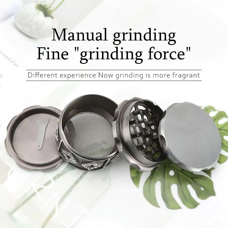 Four layer Iridescent Zinc Alloy Herb Grinder Manual Tobacco - Temu