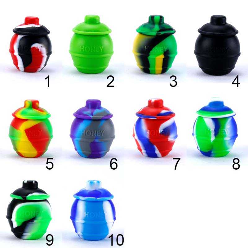 2pcs Honey Pots Silicone Wax Container  01