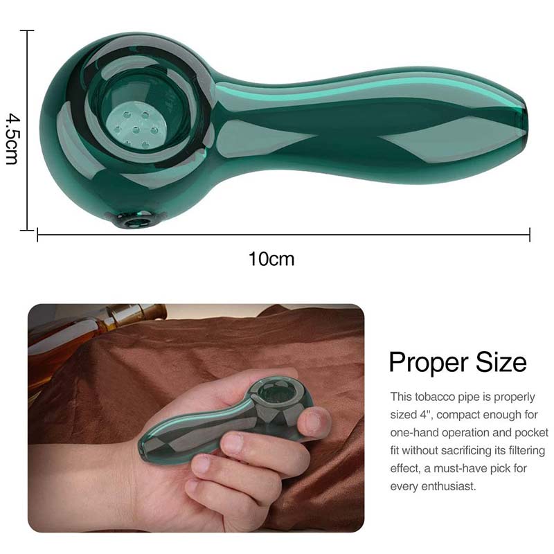 Portable 7-Hole Spoon Smoking Glass Pipe 01