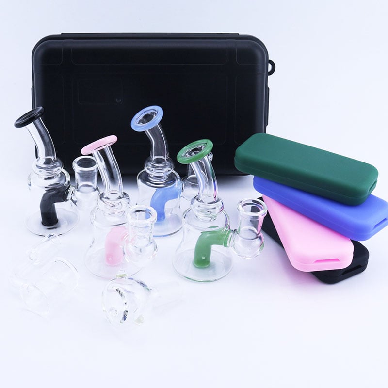 4" Portable Mini Glass Water Pipes Set 1