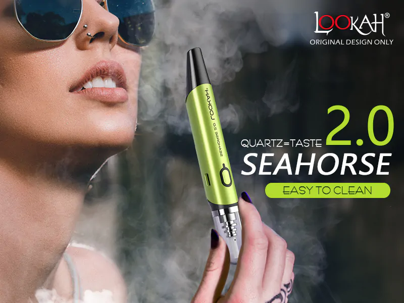 Lookah Seahorse 2.0 Dab Pen Vaporizer - Green - Smoke Direct Distro  Wholesale Vapes
