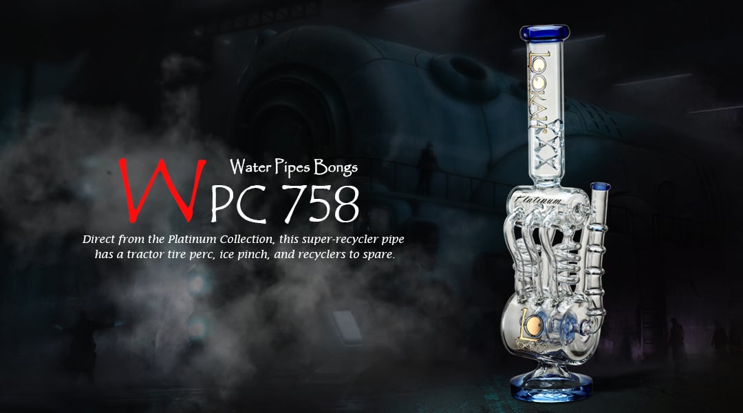 WPC758  Steam Engine Glass Water Pipe 1