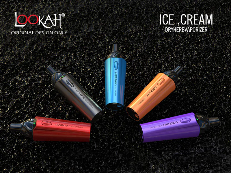 Lookah Ice Cream Dry Herb Vaporizer Weed Pen in five colors