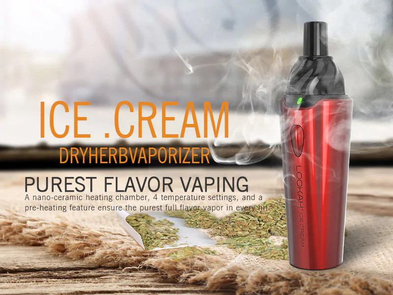 Lookah Ice Cream Dry Herb Vaporizer weed pen vaping