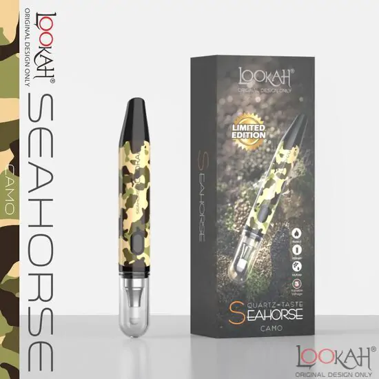 Lookah Seahorse Pro 650mAh Dab Vaporizer Starter Kit (2020 Version) Black  Lava Vape